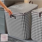 Giỏ đựng quần áo bằng vải 100L - Hàng đẹp -Túi đựng chăn màn đa năng