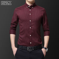 Suikone เสื้อเชิ้ตทำงานชาย เสื้อเชิ้ตผู้ชาย ทรง Regular Fit Pinpoint Stripe