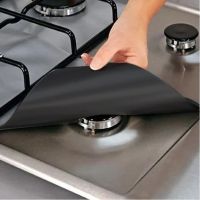 4 Pcs Reusable Foil Cover Gas Stove Protector Non Stick Stovetop Burner Sheeting Mat Pad Clean Liner Kitchen Accessory