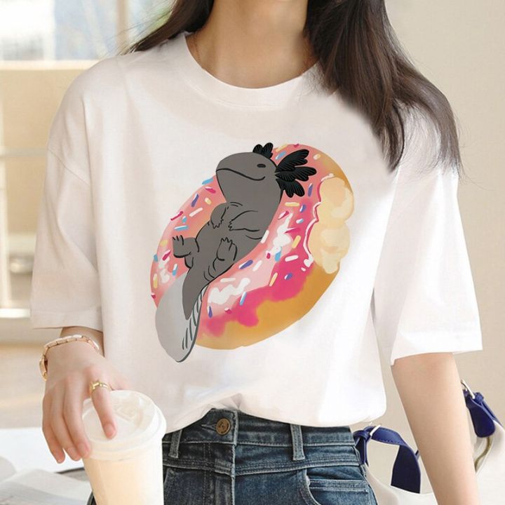 เสื้อผ้าเสื้อยืด-axolotl-ajolote-เสื้อผ้า-y2k-วินเทจสำหรับผู้หญิงเสื้อยืดเสื้อผ้าคู่รักพิมพ์ลาย-tumblr-aesthetic
