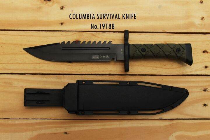 มีด-columbia-รุ่น-1968a-1918b-มีดsuvivalขนาดพกพาสำหรับลุยป่า-พร้อมซองแข็ง