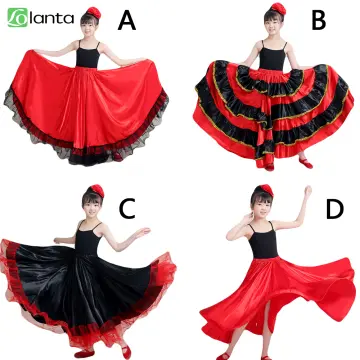 Flamenco Long-tailed Skirt, high waist - El Rocio