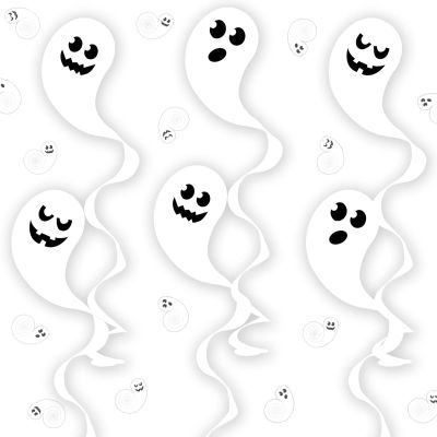 JOLLYBOOM ปาร์ตี้ฮาโลวีน Ghost แขวน Swirl ตกแต่งสำหรับเด็กเพดาน Spooky Ghost Streamers สยองขวัญตกแต่งฮาโลวีน Ghost แขวน Baby Shower Party ตกแต่งในร่มกลางแจ้ง