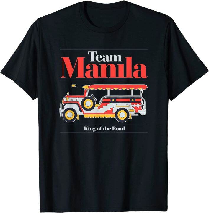 Team Manila Philippine Jeepney Cotton Tshirt for Men and Women Tee