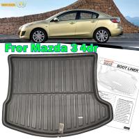 Tailored Boot Cargo Liner สำหรับ Mazda 3 BL 4ประตูซีดาน Saloon 2009 2010 2011 2012 2013ด้านหลัง Trunk ชั้นถาดพรมจัดแต่งทรงผม