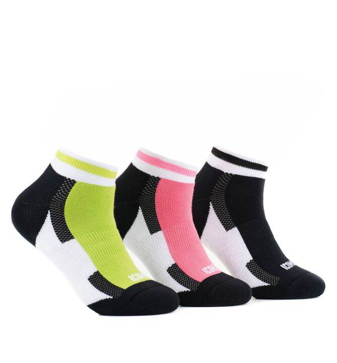 SLS3 Thin Running Socks For Women & Men, Ultra Light Neon Running Socks For Men Women Low Cut No Blister Socks 3pack