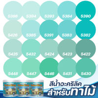 TOA ซุปเปอร์ชิลด์ ทิมเบอร์ชิลด์ ชนิดเนียน สีเขียวมิ้น (1ลิตร) สีทาผนังไม้ ผนังไม้ สีทาไม้