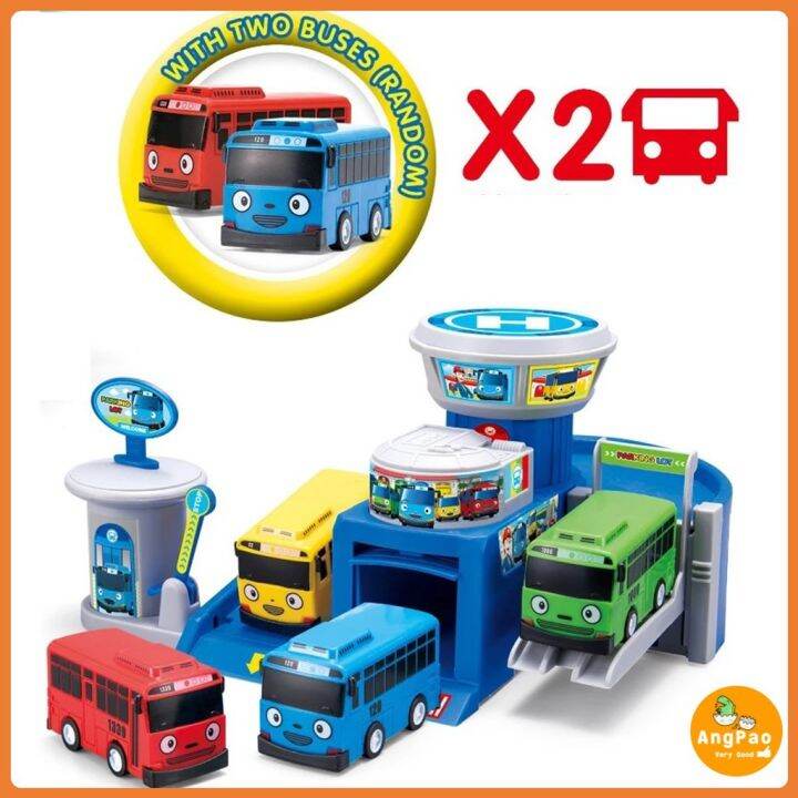 tayo-little-bus-ส่งจากไทย-การ์ตูนดัง-ค่ายเกาหลี-ทาโย-รถของเล่น-พร้อมฐานทัพ-พร้อมรถคละสีในกล่อง-2-คัน