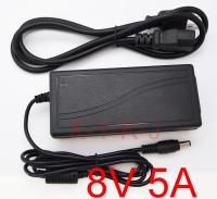 1PCS 8V 5A High quality IC solutions AC 100V-240V DC 8V 5A 5000mA Switch power supply 40W DC 5.5mmx 2.1mm-2.5mm EU/US /UK /AU