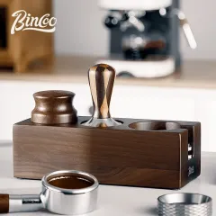 Bincoo 51/53/58/60mm Wood Coffee Filter Tamper Holder Coffee Knock