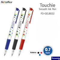 Flexoffice ปากกาลูกลื่น ปากกาเจล หัว 0.7mm ?Touchie? รุ่น FO-GELB022 *หมึกสีน้ำเงิน/แดง/ดำ* หมึกน้ำมัน เขียนลื่น