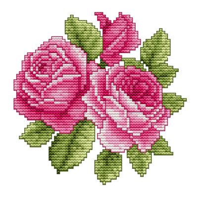 17X17ซม.ดอกไม้บานเย็บปักถักร้อยชุดDIYงานปักครอสติช14CTงานปักครอสติชแสตมป์ดอกไม้งานศิลปะ