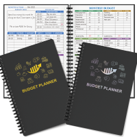 Undated Budget Planner - A5(5.6 X 8.5 inch） 12 Months Financial Organizer  Debt Tracker and Bill Organizer start anytime Shoes Accessories