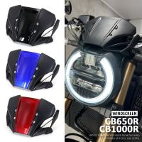 สำหรับฮอนด้า CB650R CB1000R CB 650R CB 650 1000 R กระจกรถจักรยานยนต์กระจกบังลมหน้าจอด้านหน้าอุปกรณ์ตกแต่งที่เบนทางลม