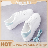 hanshi [2023 new HOT FASHION] lazlook รองเท้าผ้าใบส้นหนาแฟชั่นย้อนยุคสไตล์นักศึกษารองเท้าส้นแบนระบายอากาศมีเชือกผูก