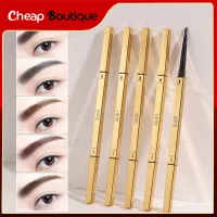 เขียนคิ้ว ดินสอเขียนคิ้วแบบหมุน 2in1 มีแปรงปัดคิ้วในตัว Eyebrow Pencil Gold Set ดินสอเขียนคิ้วพร้อมแปรงกันน้ำกันเหงื่อติดทนที่เขียนเขียนคิ้ว 321