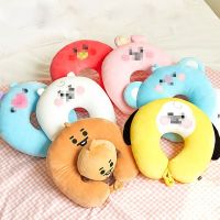 【CW】Kpop Star Anime Kawaii Plush Pillows U Shaped Cervical Protection Spine Dog Koala Sheep Rabbit Horse Sofa Decoration Gift Fans