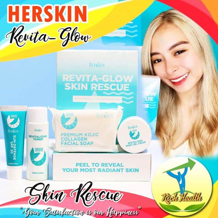 Her Skin Revita glow Skin Rescue HERSKIN ORIGINAL Complete Set | Lazada PH