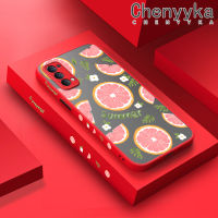 เคส Chenyyka สำหรับ OPPO Reno 4 4G Reno 4 5G Reno 4 Pro 4G Reno 4 Pro 5G Reno 4 SE เคสลายการ์ตูนส้มบางขอบสี่เหลี่ยมเคสโทรศัพท์แบบแข็งกันกระแทกซิลิโคนนิ่มคลุมทั้งหมดเคสป้องกันเลนส์กล้อง