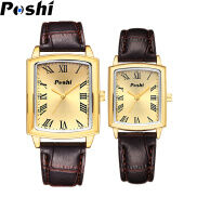 POSHI Đồng Hồ Cặp Đôi Chính Hãng Đồng Hồ Đeo Tay Thạch Anh Chống Nước Bằng