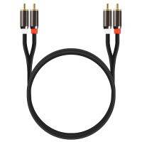 RCA Double Lotus Male to Male Audio Cable Aluminum Alloy Shell Copper Conductor Gold-Plated Head