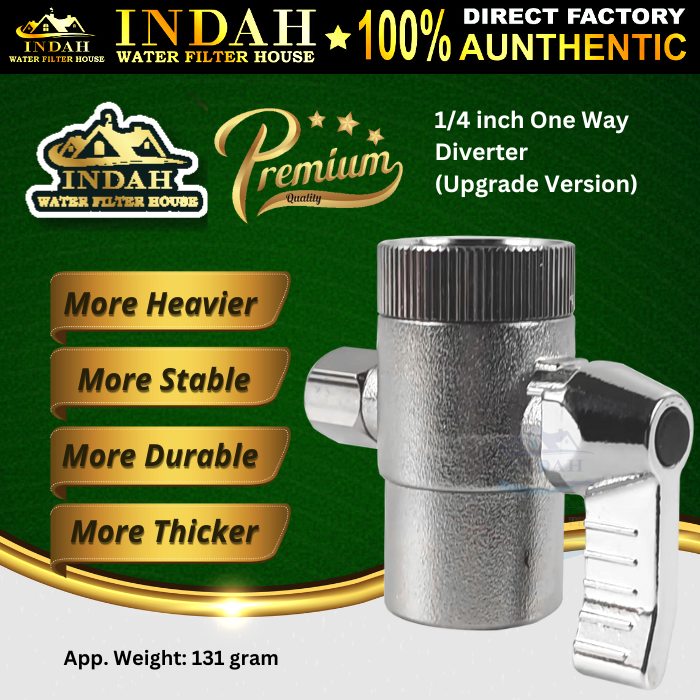 STANDARD ONE WAY Water Filter Diverter Valve / Adaptor For 1/4" Tube