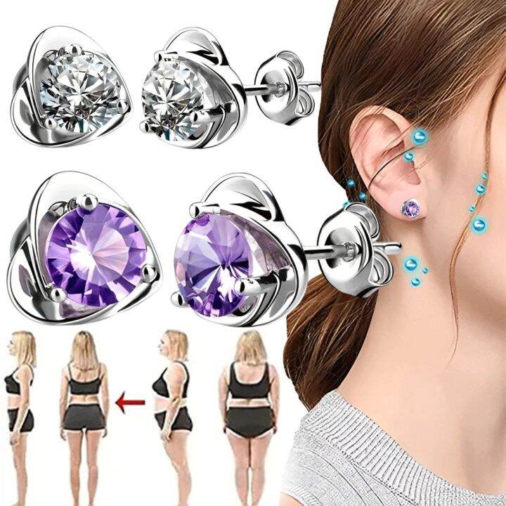 Acupressure Slimming Earrings Healthcare Weight Loss Stud Earring