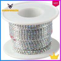 CUANFENGS28 SS6/2มม. กรงเล็บคริสตัลพลอยแบบตัดแต่ง Rhinestone กรงเล็บพลอยเทียมเครื่องประดับงานฝีมือ DIY สี AB Rhinestone ช่อดอกไม้งานแต่งสตริง