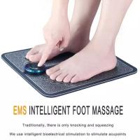 ZZOOI EMS Electric Foot Stimulation massager Pad 8 Modes Portable mats Fully Automatic Circulation Massage Body Machine for Men&amp;Women