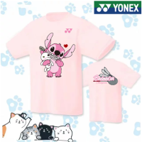 YOENX 2023ใหม่ Yy เสื้อแบดมินตันผู้ชายผู้หญิง Yy แห้งเร็วชุดเสื้อเจอร์ซีย์กีฬาเทนนิสแขนสั้นชุดฝึก Yonex ชุดเสื้อยืดลายกีฬาปิงปองแห้งเร็วเสื้อเทนนิส