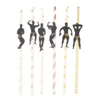 Lennie1 6Pcs Stripper Dancing Men Straws Bachelorette Party Decorations Mexican Fiesta Drinking Favors Adult Supplies