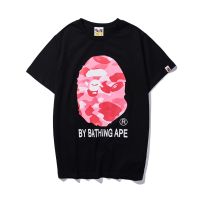 BAPE ฤดูร้อนชายและหญิงบวกขนาดลำลองแขนสั้นเสื้อยืด M-3XL