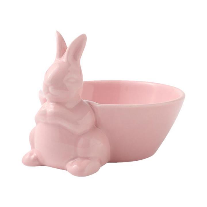 1pc-easter-bunny-shaped-bowl-salad-snack-bowl-restaurant-kitchen-bowl-pink