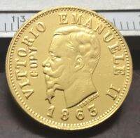 1863 10เหรียญทอง Lire-Vittorio Emanuele II