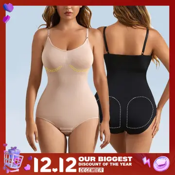 Skims Bodysuit For Women, Full Body Shapewear Waist Trainer Body Suits  Clothing Seamless Thong Bodysuit (Color : A, Size : M) : :  Fashion