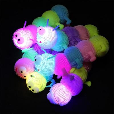 Colorful Caterpillar Toy Luminous Squeeze Toy Soft Caterpillar Stretch Cute Sensory AntiStress Decompression Toys Christmas Gift classy