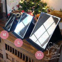 AL21 กระจกพับ สีดำ พกพา สำหรับตั้งโต๊ะ Folded Makeup Mirror