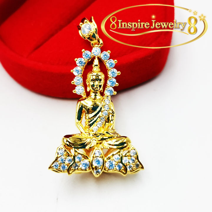 inspire-jewelry-จี้พระสวยมาก-ฝังเพชรสวิส-ลอยองค์-งานจิวเวลลี่