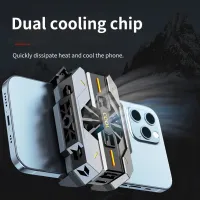 ๑ JS42 Phone Radiator Quick Cooling High-speed Rotation Powerful Semiconductor Mini Phone Cooling Holder Gaming