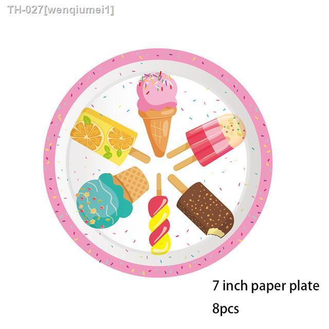 lovely-dessert-party-plates-napkins-ice-cream-tablecloth-plate-cup-for-sweet-party-supplies-happy-birthday-decorations