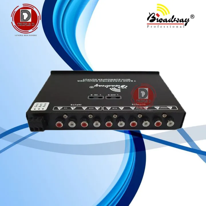 7 Band Parametric Equalizer With Subwoofer Output EQ-787A car equalizer