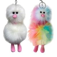 Cute Plush Keychain Faux Fur Ball Keychain Pendants Cute Backpack Pendant Accessories Plush Doll Toy for Little Girls Boys calm