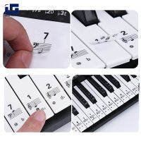 SPH สติ๊กเกอร์เปียโนที่ถอดออกได้61/88คีย์คีย์บอร์ดเปียโนโปร่งใส Stave Electronic Keyboard Note Sticker