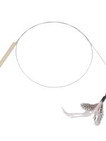 ✉✥ irregular wire interesting feather wooden handle cat stick long pole durable toy