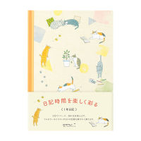 MIDORI Journal Cat / ไดอารีราย 1 ปี แบบไม่ระบุปี ลายน้องแมว แบรนด์ MIDORI จากประเทศญี่ปุ่น (D12878006)