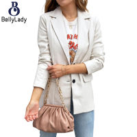 95% Polyester 5% Cotton 2022 European And American Foreign Trade Autumn And Winter Pu Leather Jacket Women Pocket Casual Leather Suit Solid Color Short Windbreaker Women【fast】