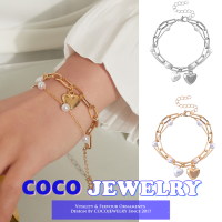 COCOJEWELRY สร้อยข้อมือแฟชั่นเกาหลีมุกรักเสน่ห์สำหรับผู้หญิง