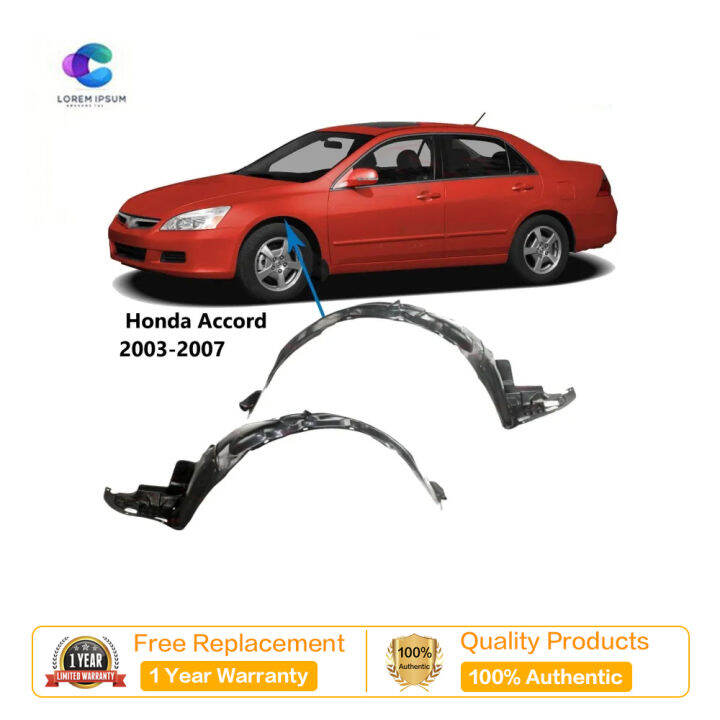 Front Fender Liner Front Driver Fender Liner Inner Panel Plastic Guard Shield for Honda Accord