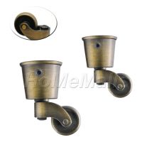 ▽❍♚ 1/2/4pcs Metal Universal Casters Wheel Silent Reinforce Furniture Casters Heavy Duty Furniture Leg Support Cup Caster Zinc Alloy