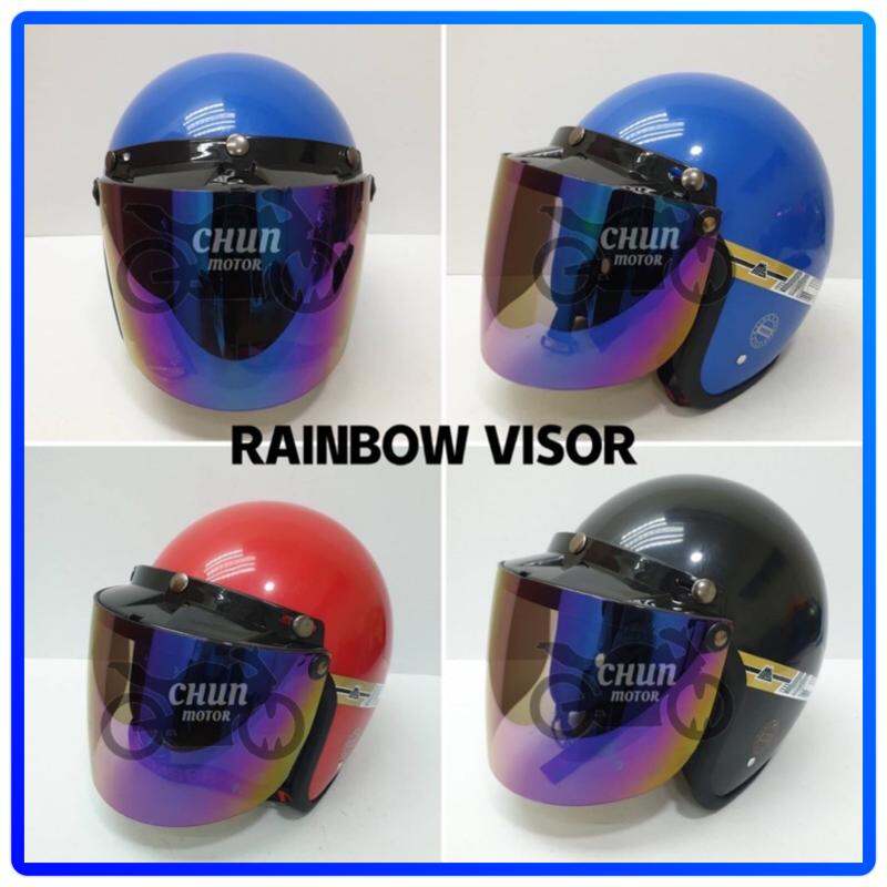 ORIGINAL MS88 Helmet Motor with Bikko Visor Bob Heath Visor Bogo Visor BKP Pilot Cruiser Rainbow (SIrim Approved)